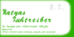 matyas kuhtreiber business card